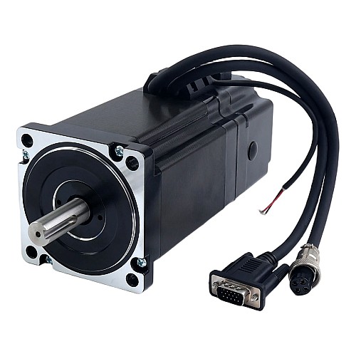 S Series Nema 34 Closed Loop Stepper Motor 8.0Nm(1132.89oz.in) with 7.0Nm(991.28oz.in) Electromagnetic Brake - 34HS45-6004D-E1000-B700 | StepperOnline AU