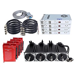 YS Series 4 Axis 12.00Nm(1699.34oz.in) Nema 34 Closed Loop Stepper Kit V2.0 w/ Power Supply