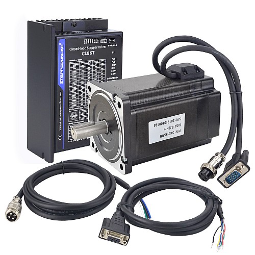 TP Series 1 Axis Closed Loop Stepper CNC Kit 8.5Nm(1203.7oz.in) Nema 34 Motor & Driver - 1-CL86T-P85-V41 | StepperOnline AU