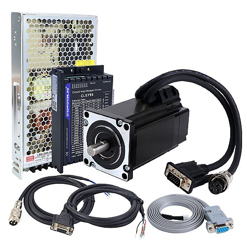TES Series 1 Axis 3.0Nm(424.83oz.in) Nema 24 Closed Loop Stepper Kit & Driver CL57TE w/ Power Supply - 1-CLTES30 | StepperOnline AU