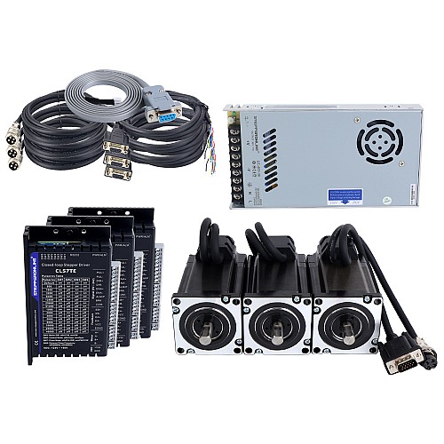 TES Series 3 Axis 3.0Nm(424.83oz.in) Nema 24 Closed Loop Stepper Kit & Driver CL57TE w/ Power Supply - 3-CLTES30 | StepperOnline AU