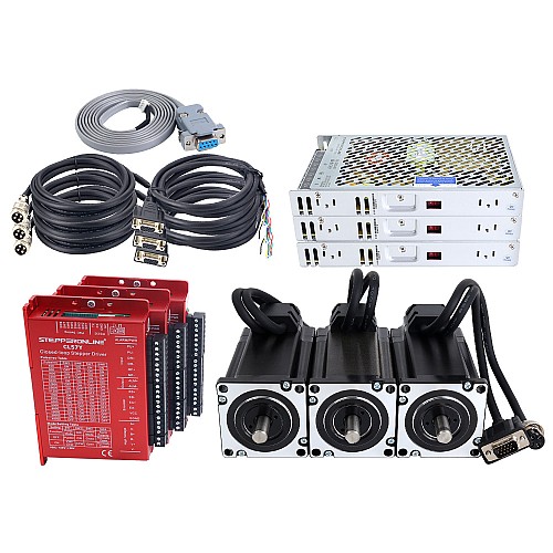 YS Series 3 Axis 4.00Nm(566.45oz.in) Nema 24 Closed Loop Stepper Kit V2.0 w/ Power Supply - 3-CLYS40-V20 | StepperOnline AU