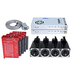 YS Series 4 Axis Closed Loop Stepper CNC Kit V2.0 3.00Nm(424.83oz.in) Nema 23 Motor w/ 1.5m Cables & Power Supply