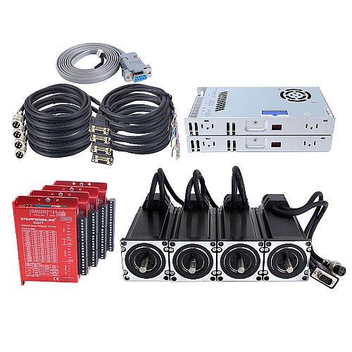 YS Series 4 Axis 3.00Nm(424.83oz.in) Nema 23 Closed Loop Stepper Kit V2.0 w/ Power Supply - 4-CLYS30A-V20 | StepperOnline AU