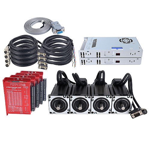 YS Series 4 Axis 4.00Nm(566.45oz.in) Nema 24 Closed Loop Stepper Kit V2.0 w/ Power Supply - 4-CLYS40-V20 | StepperOnline AU