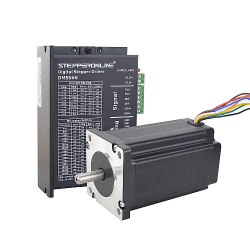 1 Axis Stepper CNC Kit 4Nm (566 oz.in) Nema 24 Stepper Motor & Digital Stepper Driver - 1-DM556S-24HS39 | StepperOnline AU