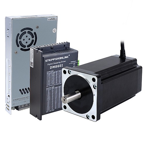 1 Axis Stepper CNC Kit 12.0Nm(1699.34oz.in) Nema 34 Stepper Motor & Driver & 60V Power Supply - 1-DM860I-S120 | StepperOnline AU