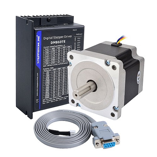 TES Series 1 Axis Stepper CNC Kit 4.5Nm(637.25oz.in) Nema 34 Stepper Motor & Driver DM860TE - 1-DM860TE-34HS31 | StepperOnline AU