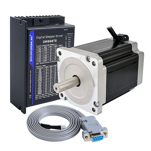TES Series 1 Axis Stepper CNC Kit 8.5Nm(1203.7oz.in) Nema 34 Stepper Motor & Driver DM860TE - 1-DM860TE-34HS46 | StepperOnline AU