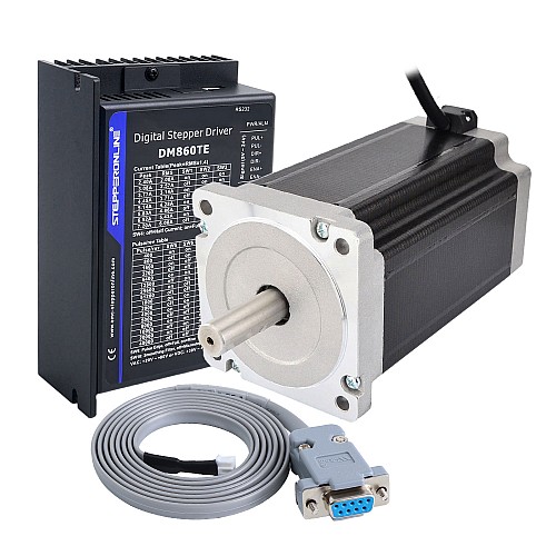 TES Series 1 Axis Stepper CNC Kit 13.0Nm(1841oz.in) Nema 34 Stepper Motor & Driver DM860TE - 1-DM860TE-34HS59 | StepperOnline AU