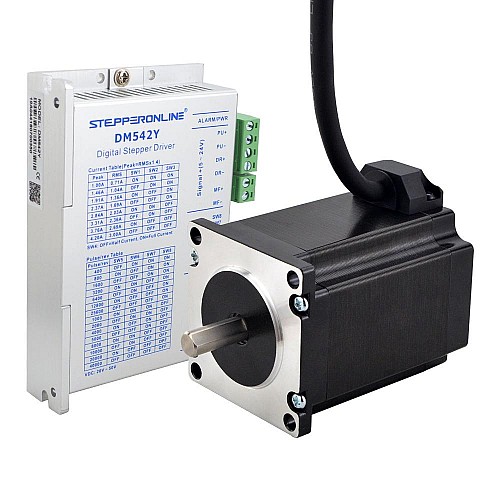 Nema 23 Stepper Motor Kit 1.85Nm 8mm Single Shaft for Face Mask Machine & Respiratory Ventilators COVID-19 N95 PPE - 23KIT-20S | StepperOnline AU