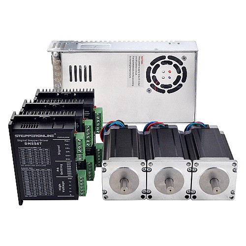 3 Axis Stepper CNC Kit 3.0Nm(425oz.in) 4.2A Nema 23 Stepper Motor & Driver DM556T & 48V Power Supply - 3-DM556T-S30 | StepperOnline AU