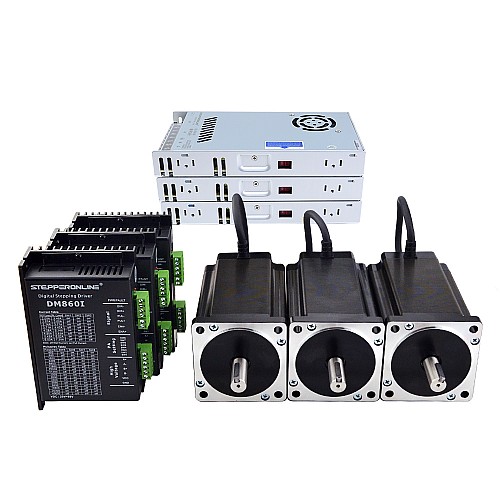 3 Axis CNC Router Kit 12.0Nm(1699.68oz.in) Nema 34 Stepper Motor & Driver - 3-DM860I-S120 | StepperOnline AU