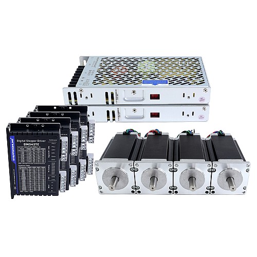 TES Series 4 Axis CNC Router Kit 3.0Nm(424.83oz.in) Nema 23 Stepper Motor & Driver DM542TE & Power Supply - 4-DM542TE-S30 | StepperOnline AU
