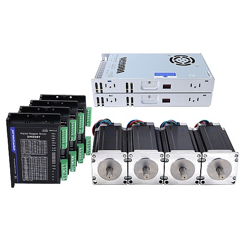 4 Axis CNC Router Kit 3.0Nm(425oz.in) Nema 23 Stepper Motor & Driver DM556T - 4-DM556T-S30 | StepperOnline AU