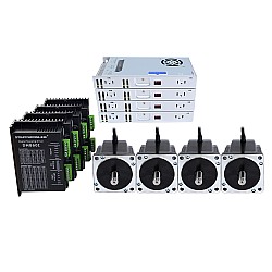 4 Axis Stepper CNC Kit 8.0Nm(1132.89oz.in) Nema 34 Stepper Motor & Driver & 60V Power Supply