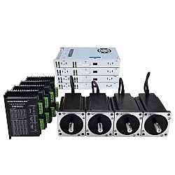 4 Axis CNC Router Kit 13.0Nm(1841oz.in) Nema 34 Stepper Motor & Driver & 60V Power Supply