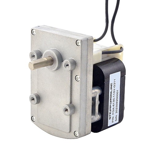 110V AC Gear Motor 40Kg.cm/15RPM w/ 211:1 Rectangular Spur Gearbox - FGA-6130-110V-G211 | StepperOnline AU