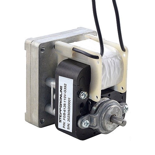 110V AC Gear Motor 50Kg.cm/7.8RPM w/ 392:1 Rectangular Spur Gearbox - FGB-6126-110V-G392 | StepperOnline AU