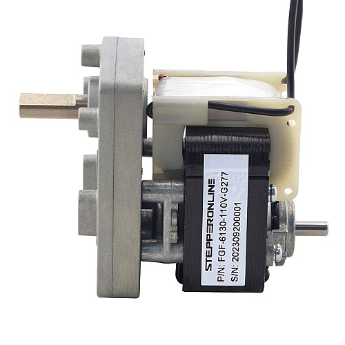 110V AC Gear Motor 40Kg.cm/8RPM w/ 277:1 Rectangular Spur Gearbox - FGF-6130-110V-G277 | StepperOnline AU