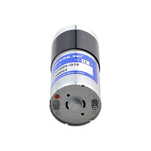 Brushed 12V DC Gear Motor 0.46Kg.cm/237RPM w/ 19:1 Planetary Gearbox - PA25-24126000-G19 | StepperOnline AU