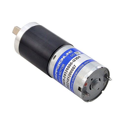 Brushed 12V DC Gear Motor 5.5Kg.cm/15RPM w/ 304:1 Planetary Gearbox - PA25-24126000-G304 | StepperOnline AU