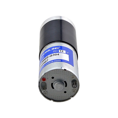 Brushed 12V DC Gear Motor 5.5Kg.cm/15RPM w/ 304:1 Planetary Gearbox - PA25-24126000-G304 | StepperOnline AU