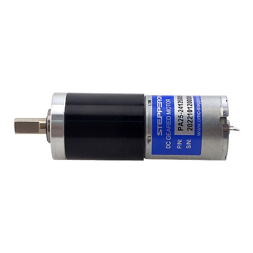 CN On Sale - Brushed 12V DC Gear Motor 6.5Kg.cm/12RPM w/ 361:1 Planetary Gearbox - CN-PA25-24126000-G361 | StepperOnline AU