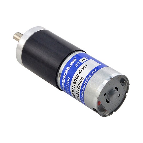 CN On Sale - Brushed 12V DC Gear Motor 6.5Kg.cm/12RPM w/ 361:1 Planetary Gearbox - CN-PA25-24126000-G361 | StepperOnline AU