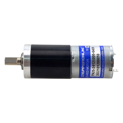 CN On Sale - Brushed 12V DC Gear Motor 7.7Kg.cm/10.5RPM w/ 428.68:1 Planetary Gearbox - CN-PA25-24126000-G429 | StepperOnline AU