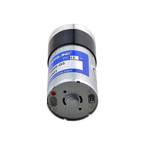 Brushed 12V DC Gear Motor 0.13Kg.cm/947RPM w/ 4.75:1 Planetary Gearbox - PA25-24126000-G5 | StepperOnline AU