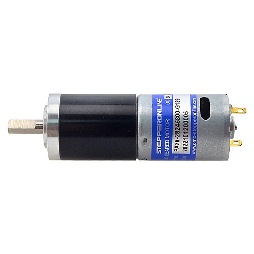 CN On Sale - Brushed 24V DC Gear Motor 5.1Kg.cm/33RPM w/ 139:1 Planetary Gearbox - CN-PA28-28245800-G139 | StepperOnline AU