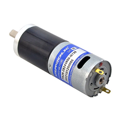 CN On Sale - Brushed 24V DC Gear Motor 5.1Kg.cm/33RPM w/ 139:1 Planetary Gearbox - CN-PA28-28245800-G139 | StepperOnline AU