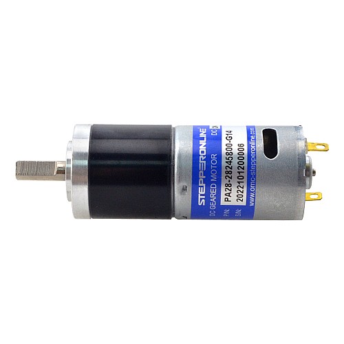 CN On Sale - Brushed 24V DC Gear Motor 0.57Kg.cm/334RPM w/ 13.7:1 Planetary Gearbox - CN-PA28-28245800-G14 | StepperOnline AU