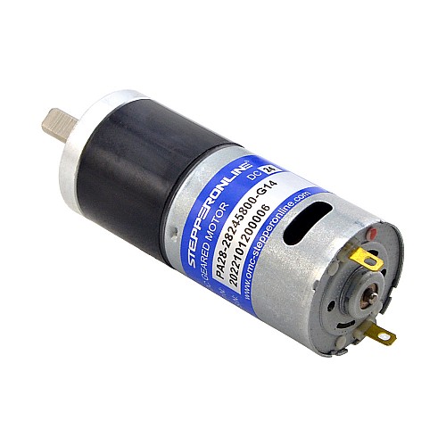 CN On Sale - Brushed 24V DC Gear Motor 0.57Kg.cm/334RPM w/ 13.7:1 Planetary Gearbox - CN-PA28-28245800-G14 | StepperOnline AU