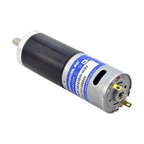 Brushed 24V DC Gear Motor 8.2Kg.cm/17RPM w/ 264:1 Planetary Gearbox - PA28-28245800-G264 | StepperOnline AU