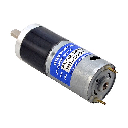Brushed 24V DC Gear Motor 1.1Kg.cm/171RPM w/ 26.8:1 Planetary Gearbox - PA28-28245800-G27 | StepperOnline AU