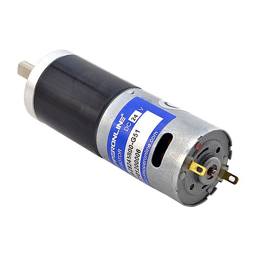 Brushed 24V DC Gear Motor 1.8Kg.cm/90RPM w/ 51:1 Planetary Gearbox - PA28-28245800-G51 | StepperOnline AU