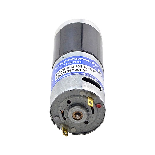 Brushed 24V DC Gear Motor 1.8Kg.cm/90RPM w/ 51:1 Planetary Gearbox - PA28-28245800-G51 | StepperOnline AU