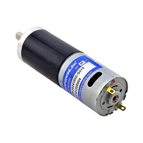 Brushed 24V DC Gear Motor 16Kg.cm/8.9RPM w/ 515:1 Planetary Gearbox - PA28-28245800-G515 | StepperOnline AU
