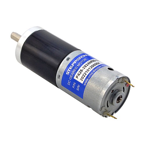CN On Sale - Brushed 24V DC Gear Motor 2.6Kg.cm/65RPM w/ 71:1 Planetary Gearbox - CN-PA28-28245800-G71 | StepperOnline AU