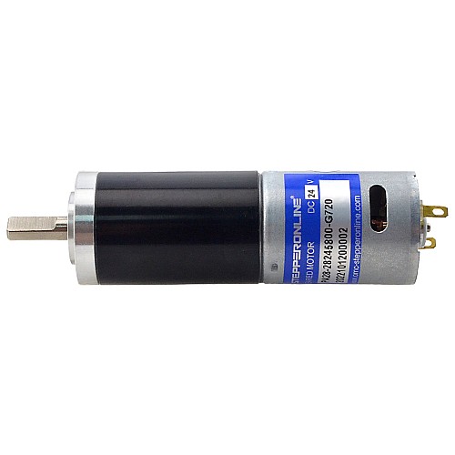Brushed 24V DC Gear Motor 22Kg.cm/6.4RPM w/ 720:1 Planetary Gearbox - PA28-28245800-G720 | StepperOnline AU