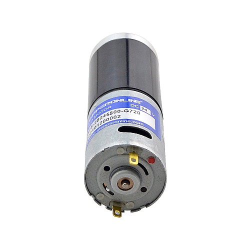 Brushed 24V DC Gear Motor 22Kg.cm/6.4RPM w/ 720:1 Planetary Gearbox - PA28-28245800-G720 | StepperOnline AU