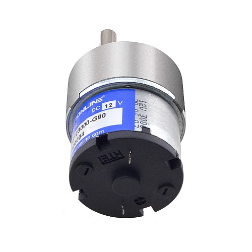 Brushed 12V DC Gear Motor 2Kg.cm/24RPM 90:1 Spur Gearbox - SGA37-33123000-G90 | StepperOnline AU