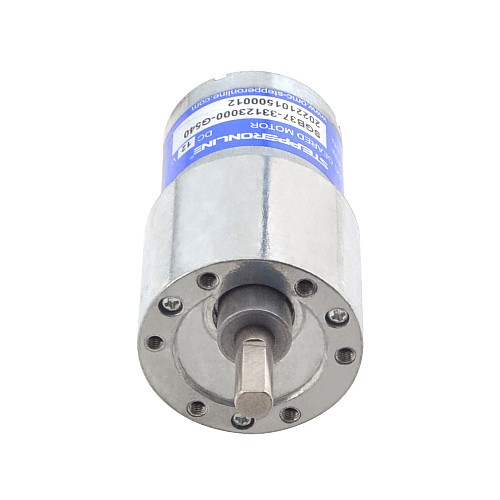 Brushed 12V DC Gear Motor 12Kg.cm/4.4RPM 540:1 Spur Gearbox - SGB37-33123000-G540 | StepperOnline AU