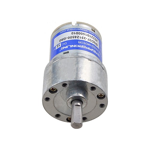 Brushed 12V DC Gear Motor 4Kg.cm/50RPM 60:1 Spur Gearbox - SGD37-33124500-G60 | StepperOnline AU