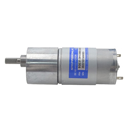 CN On Sale - Brushed 12V DC Gear Motor 50Kg.cm/4.2RPM 540:1 Spur Gearbox - CN-SGE37-36123000-G540 | StepperOnline AU