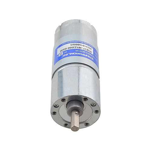 CN On Sale - Brushed 12V DC Gear Motor 50Kg.cm/4.2RPM 540:1 Spur Gearbox - CN-SGE37-36123000-G540 | StepperOnline AU