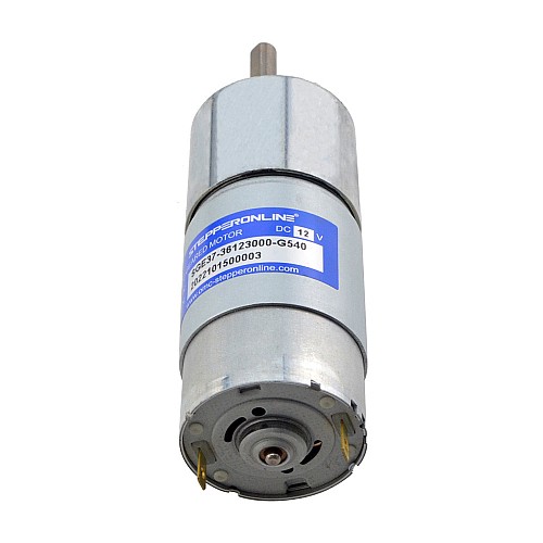 CN On Sale - Brushed 12V DC Gear Motor 50Kg.cm/4.2RPM 540:1 Spur Gearbox - CN-SGE37-36123000-G540 | StepperOnline AU