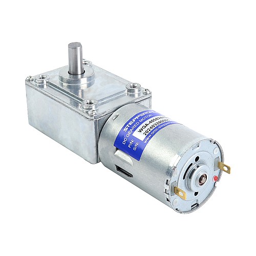 Brushed 24V DC Gear Motor 30Kg.cm/12RPM w/ 422:1 Worm Gearbox - WGA-4058247000-G422 | StepperOnline AU
